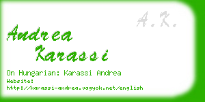 andrea karassi business card
